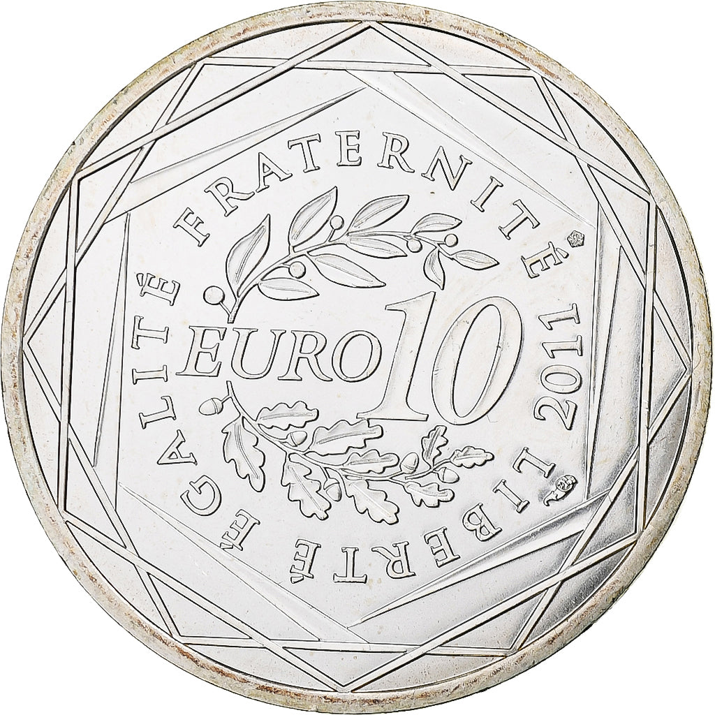 France, 10 Euro, Franche-Comté, Euros des régions, 2011, Paris, SPL, Argent
