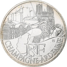 France, 10 Euro, 2011, Paris, Champagne-Ardenne, MS(63), Silver, KM:1733