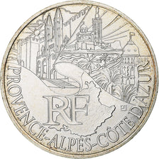 France, 10 Euro, 2011, Paris, Provence Alpes Côte d'Azur, MS(63), Silver