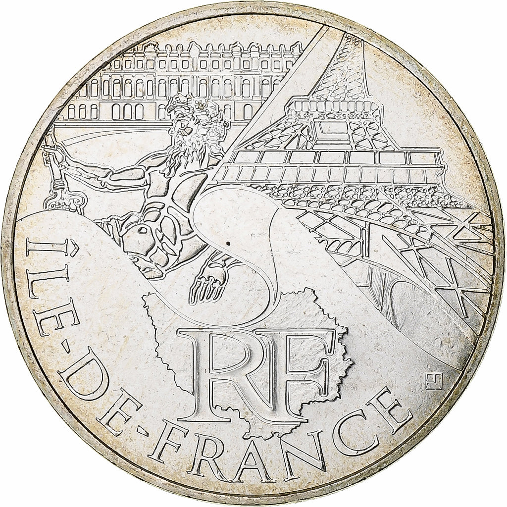 France, 10 Euro, Monnaie de Paris, Ile De France, 2011, Paris, Silver, MS(63)