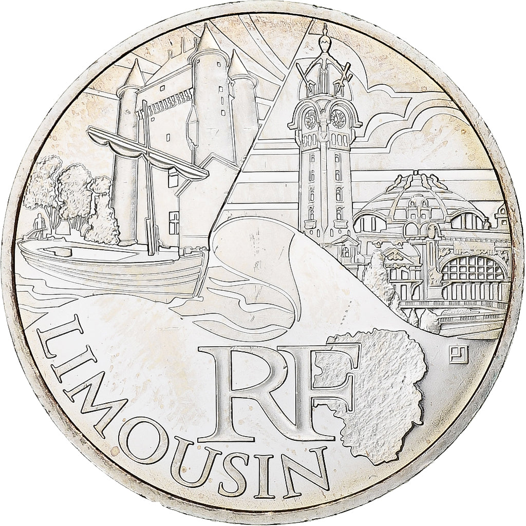 France, 10 Euro, 2011, Paris, Limousin, MS(63), Silver, KM:1742