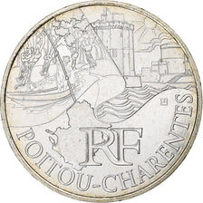 France, 10 Euro, 2011, Paris, Poitou-Charente, SPL, Argent, KM:1748