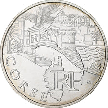 France, 10 Euro, Corse, Euros des régions, 2011, Paris, FDC, MS(63), Silver