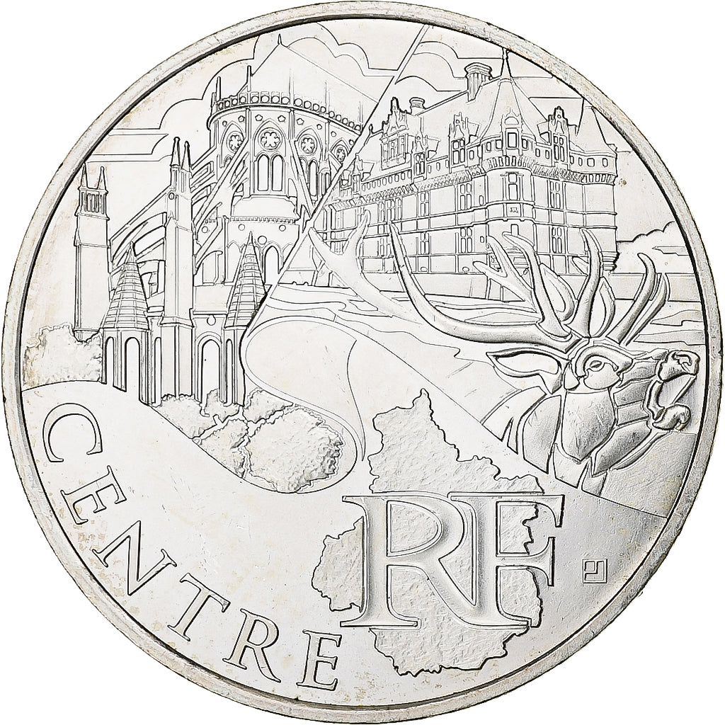 France, 10 Euro, Centre, 2011, Paris, Centre, MS(60-62), Silver, KM:1732