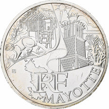 France, 10 Euro, Mayotte, 2011, Paris, MS(63), Silver, KM:1726