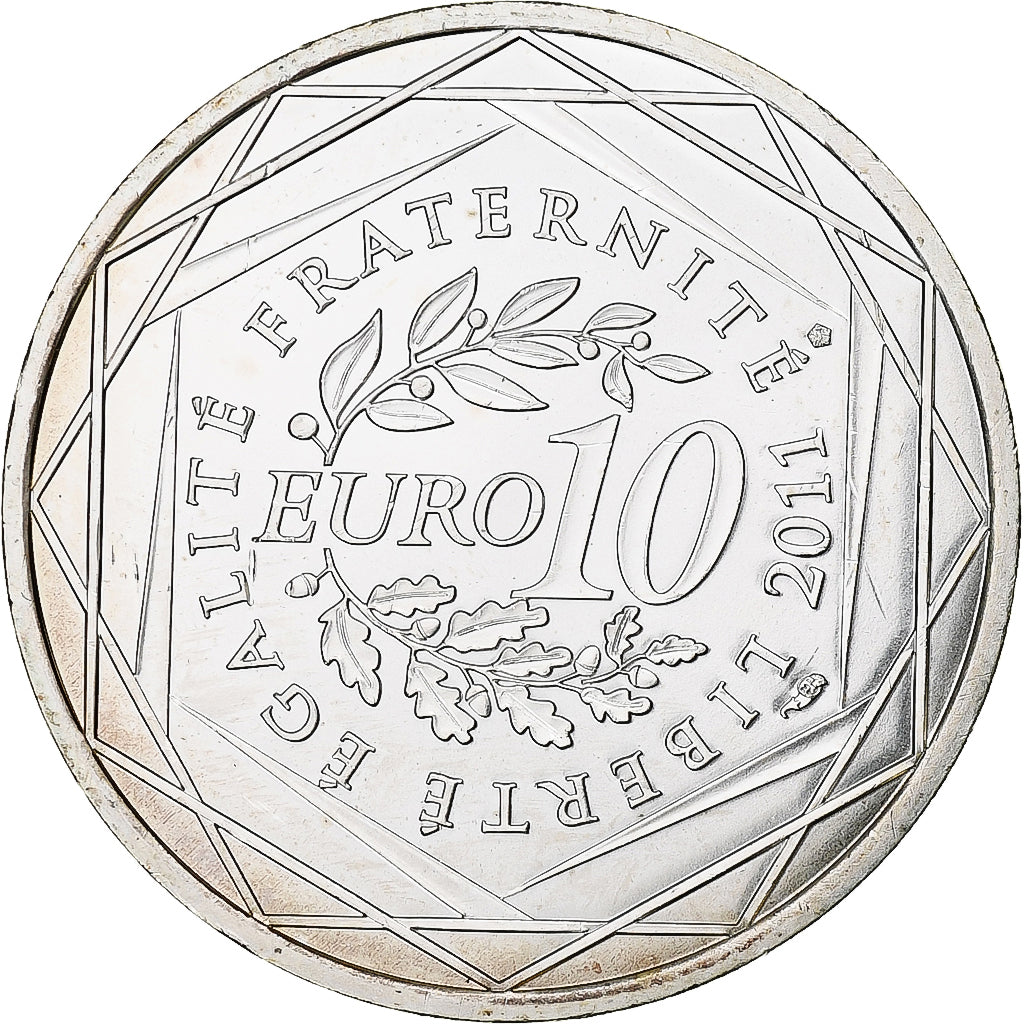 France, 10 Euro, Mayotte, 2011, Paris, MS(63), Silver, KM:1726