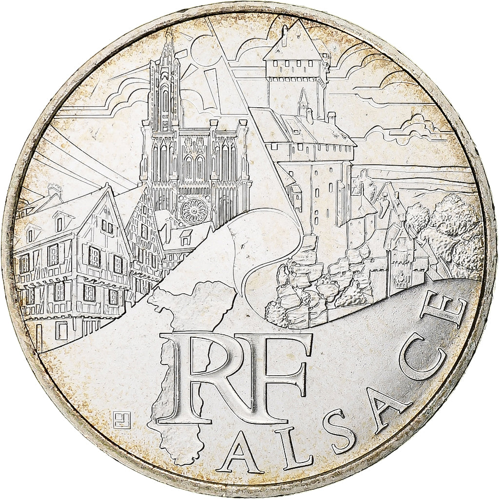 France, 10 Euro, Alsace, 2011, Paris, MS(64), Silver, KM:1734