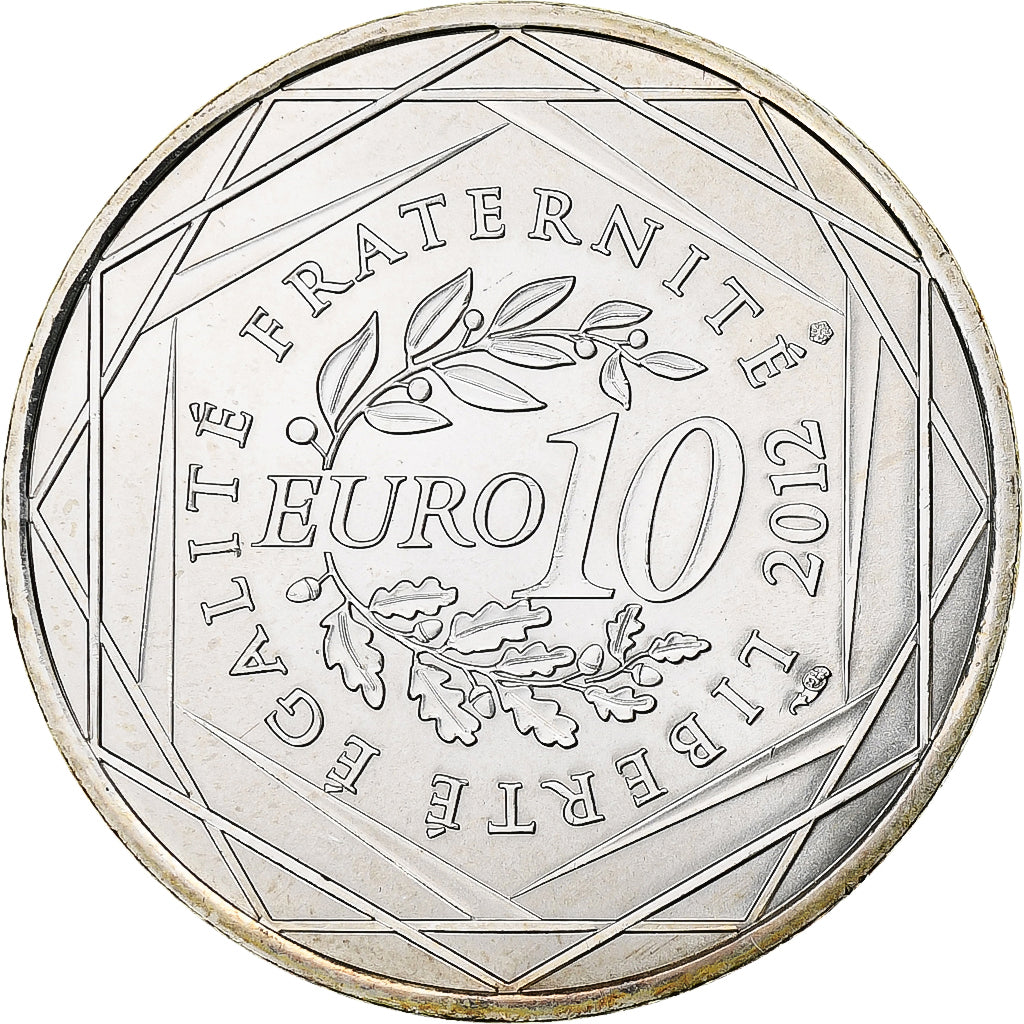 France, 10 Euro, Provence-Alpes-Cote d'Azur, 2012, Paris, SPL+, Argent, KM:1884