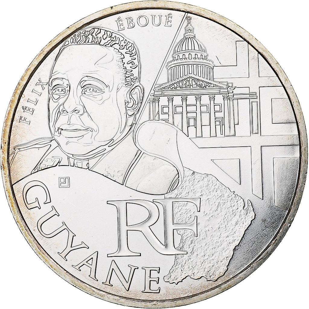 Francia, 10 Euro, Guyane, 2012, Paris, SPL, Argento, KM:1872