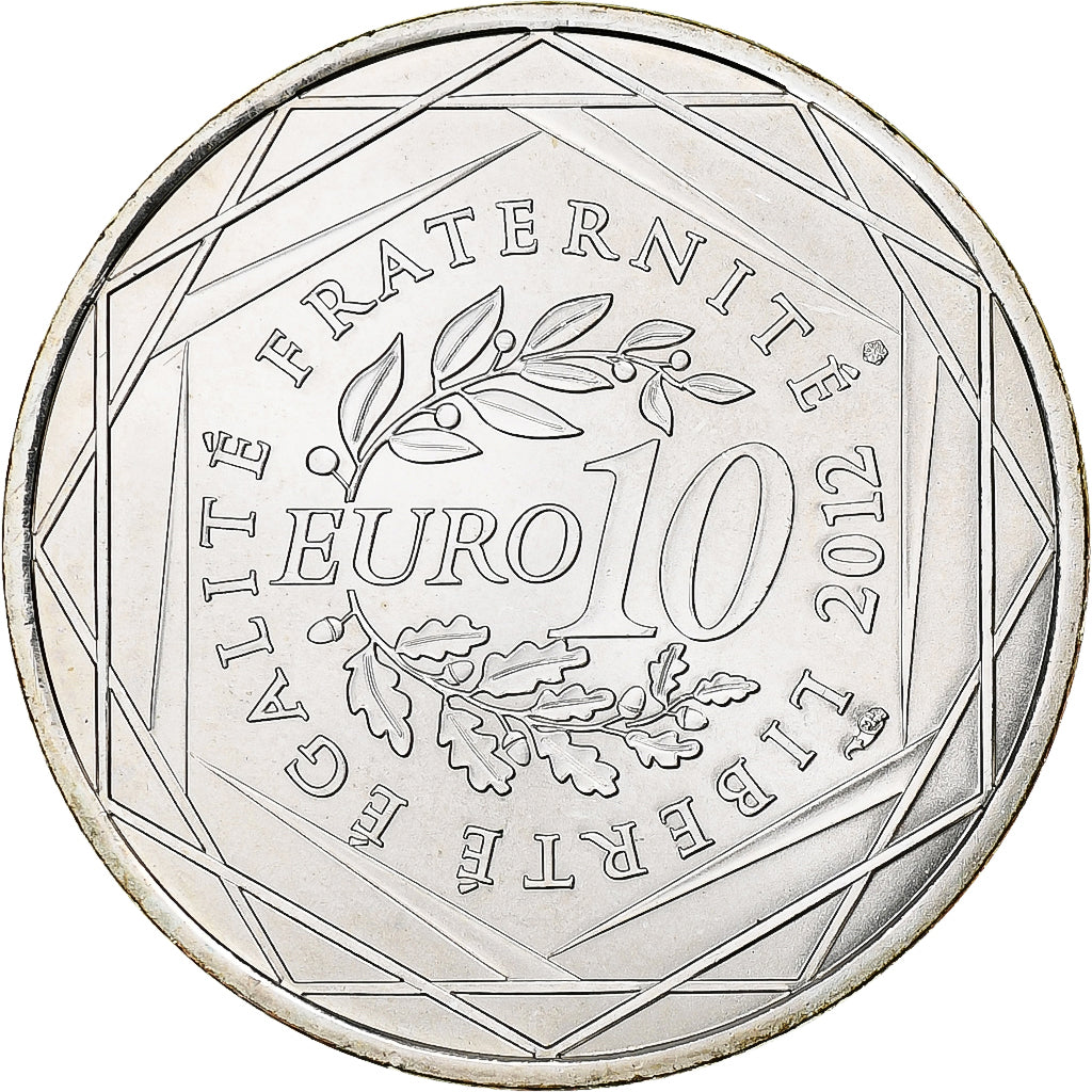 Francja, 10 Euro, Picardie, 2012, Paris, MS(63), Srebro, Gadoury:EU514, KM:1882
