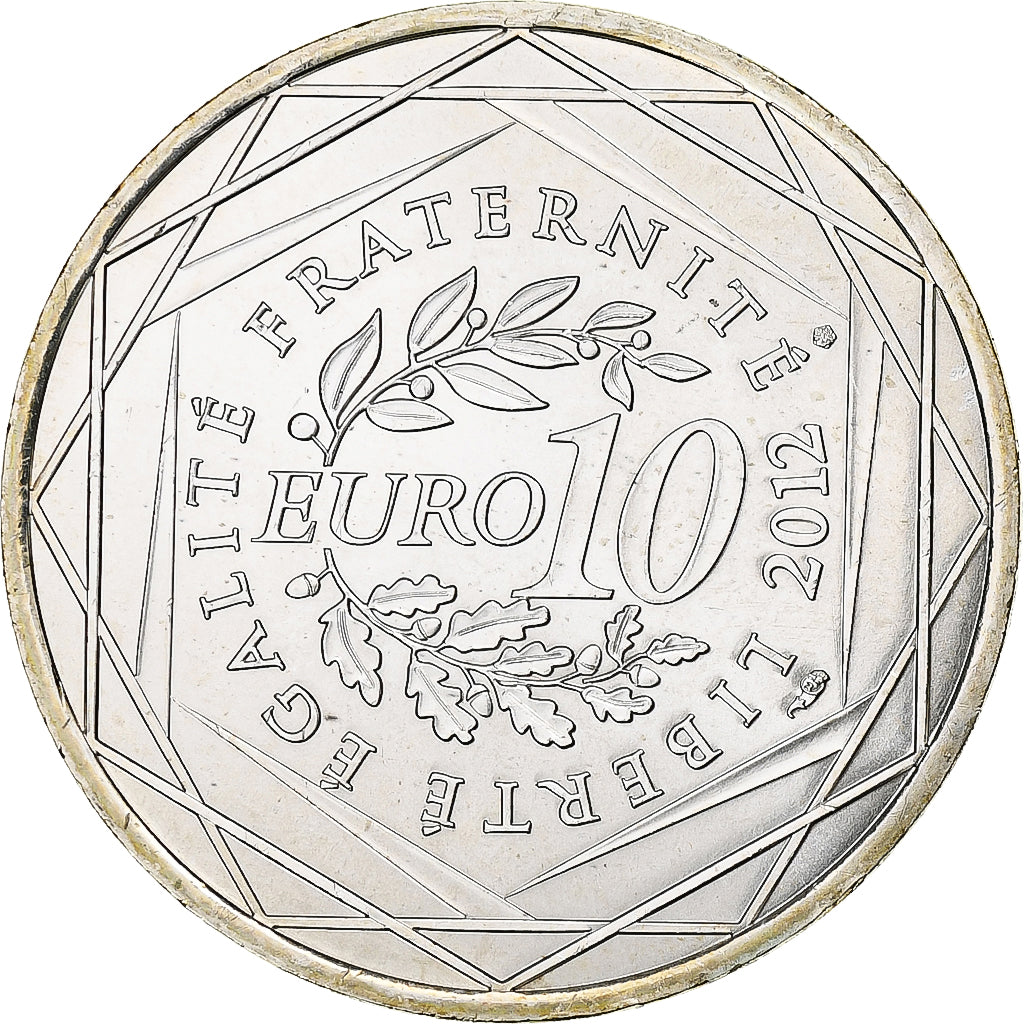 Francja, 10 Euro, Bourgogne, 2012, Paris, MS(63), Srebro, Gadoury:EU514, KM:1867