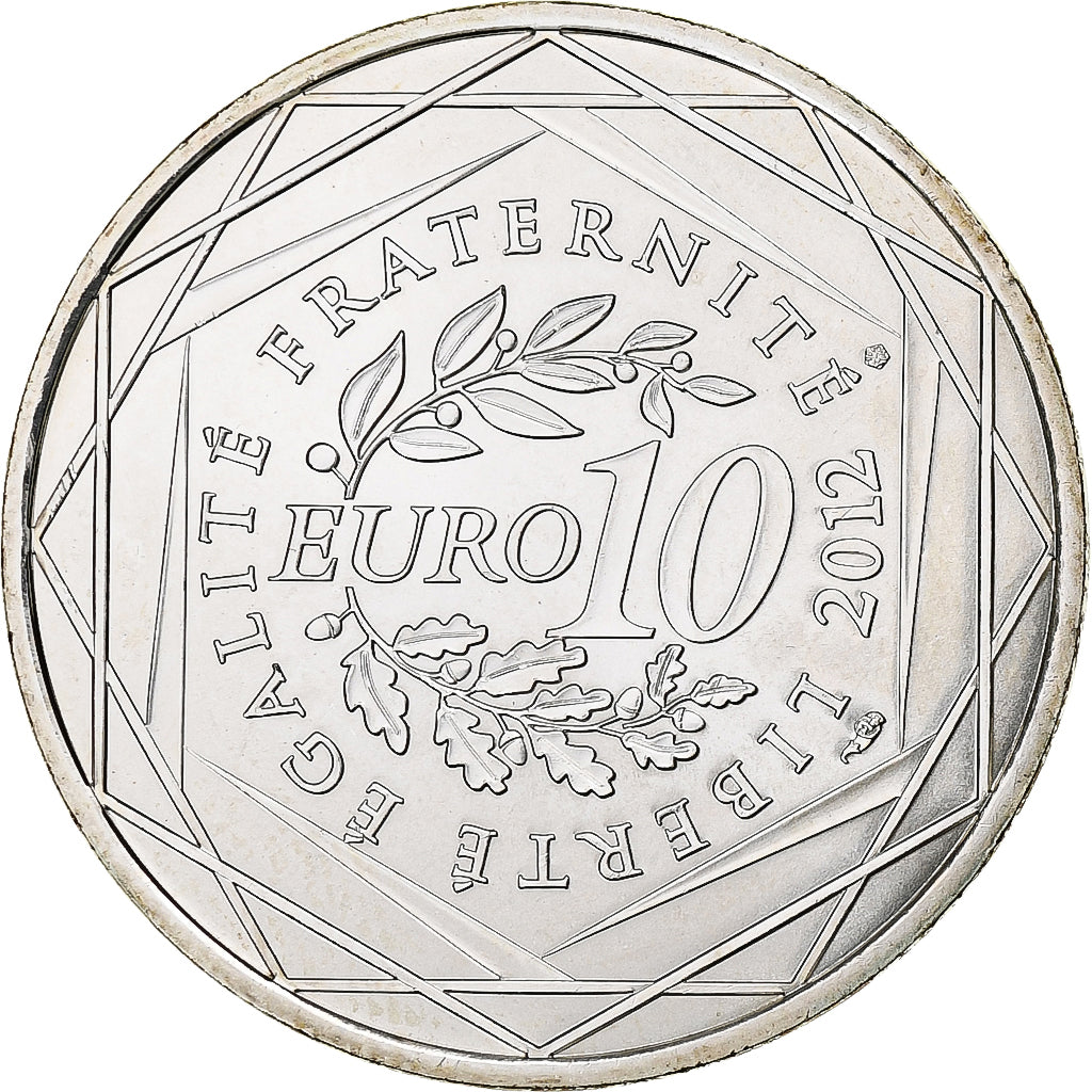 France, 10 Euro, Nord-Pas de Calais, 2012, Paris, MS(63), Silver, KM:1880