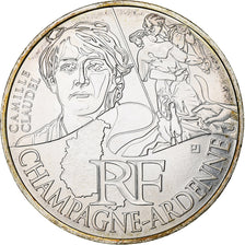 Francja, 10 Euro, Champagne-Ardenne, 2012, Paris, MS(63), Srebro, KM:1869