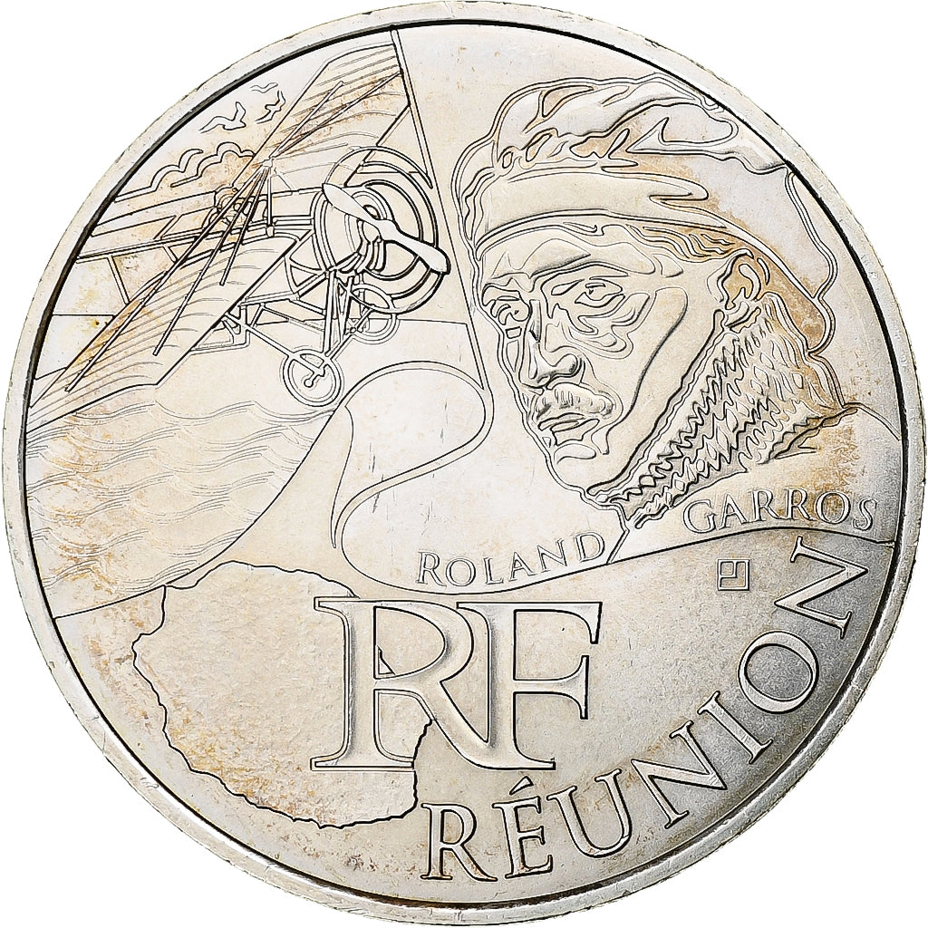 Francja, 10 Euro, Réunion, 2012, Paris, MS(63), Srebro, Gadoury:EU514, KM:1885