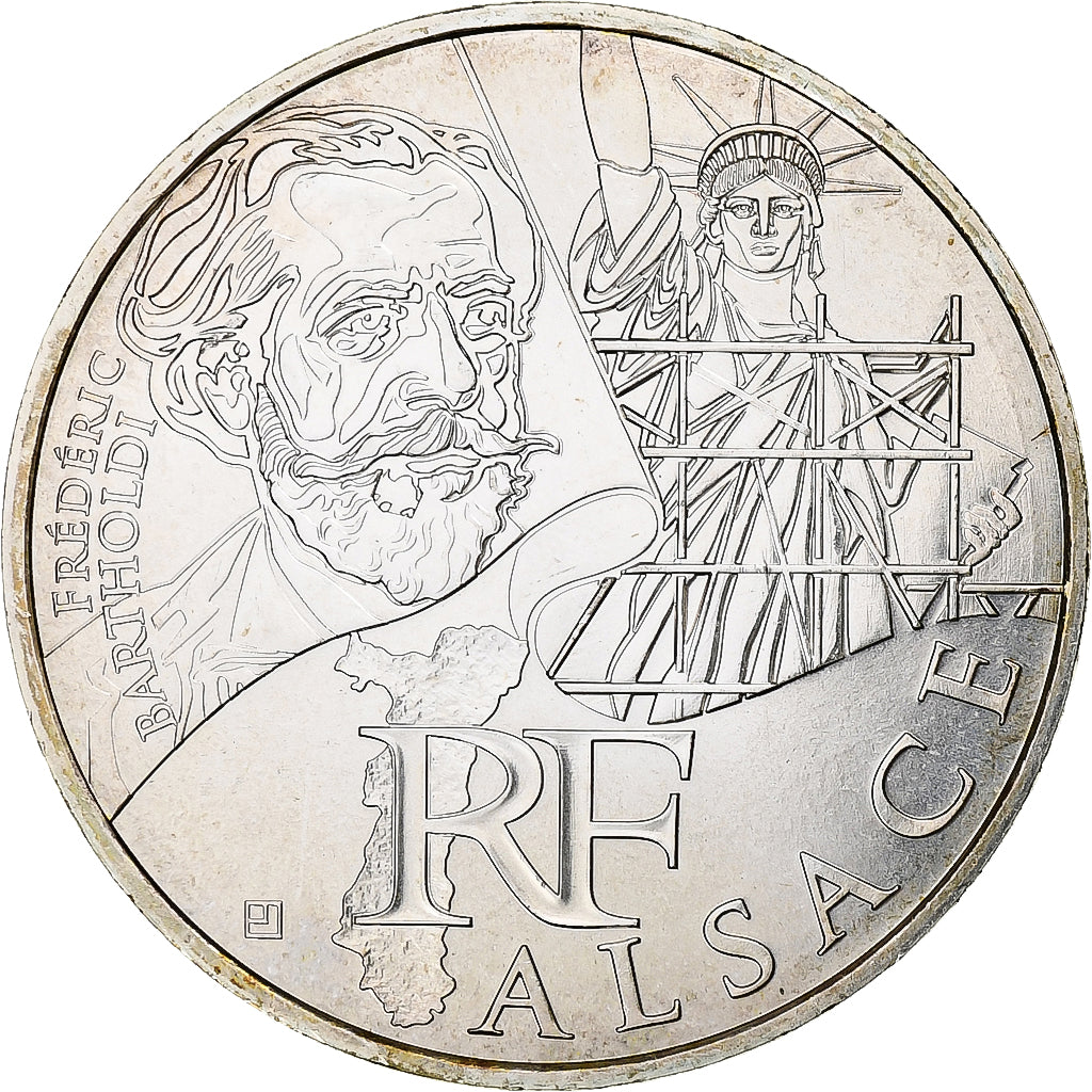 France, 10 Euro, Alsace, 2012, Paris, MS(63), Silver, Gadoury:EU514, KM:1870