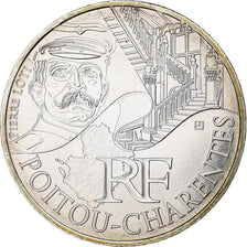 France, 10 Euro, Poitou-Charentes, 2012, Paris, MS(63), Silver, KM:1883