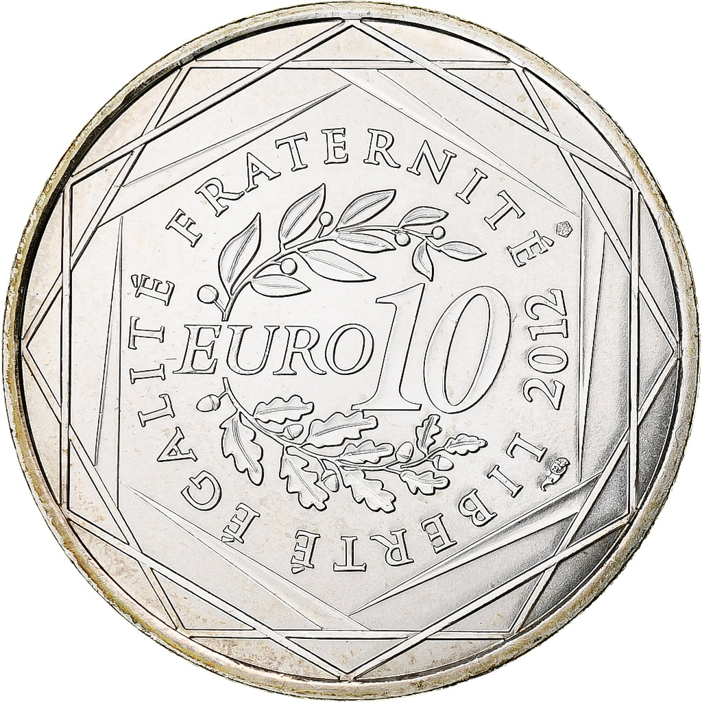 France, 10 Euro, Poitou-Charentes, 2012, Paris, MS(63), Silver, KM:1883