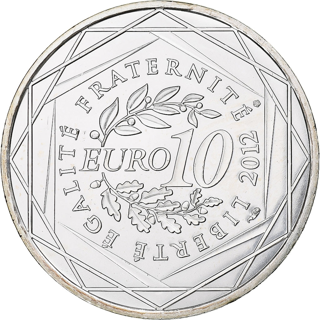 France, 10 Euro, Corse, 2012, Paris, MS(60-62), Silver, KM:1876