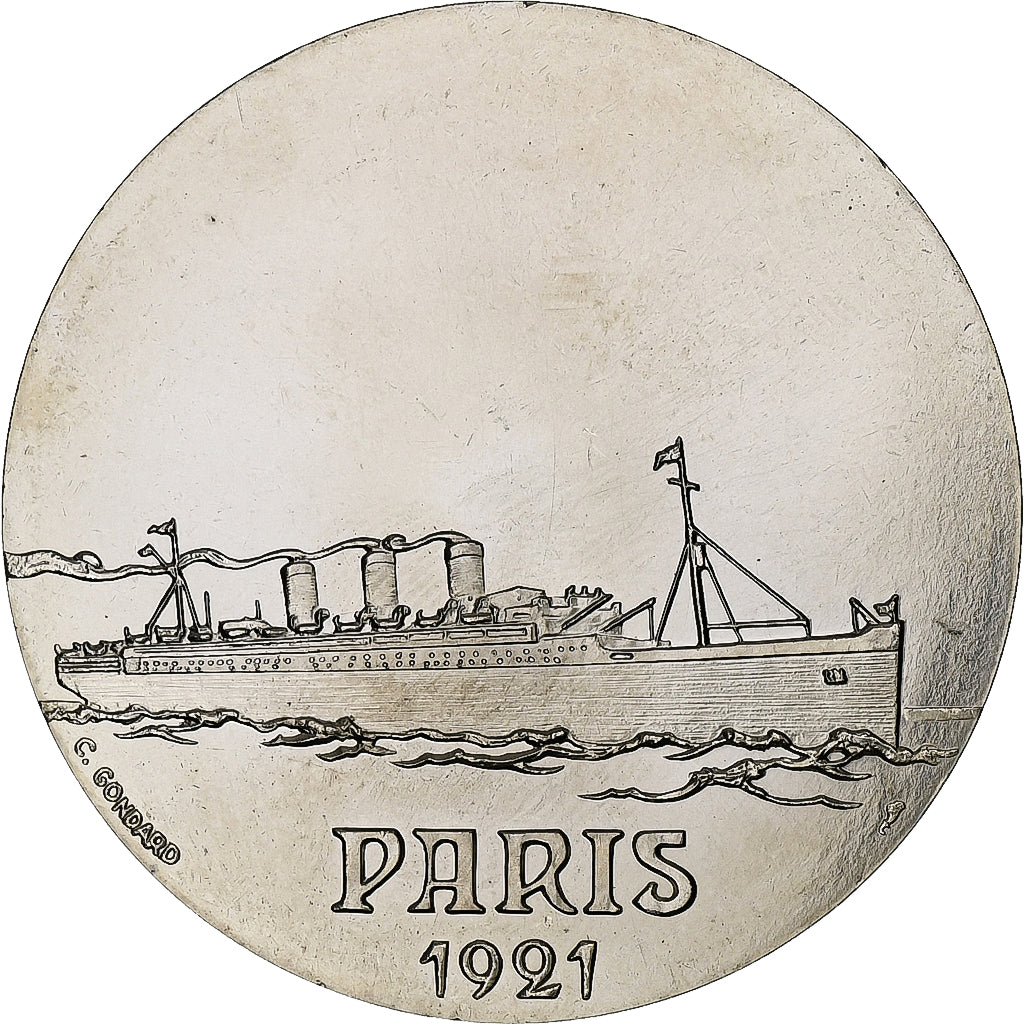 Frankrijk, Medaille, Les Grands Transatlantiques, Paris, Shipping, C. Gondard