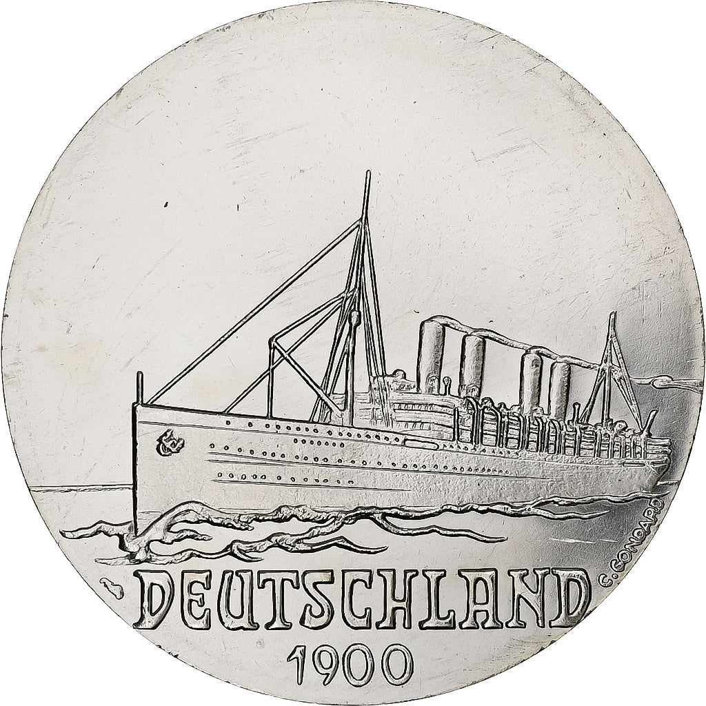 France, Médaille, Les Grands Transatlantiques, Deutschland, C. Gondard, SPL