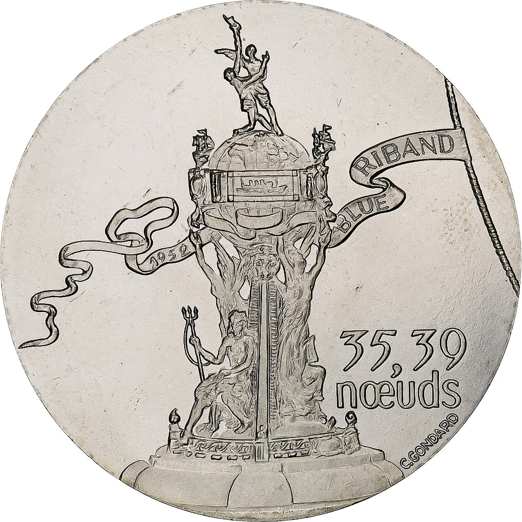 Francia, medaglia, Les Grands Transatlantiques, United States, C. Gondard, SPL