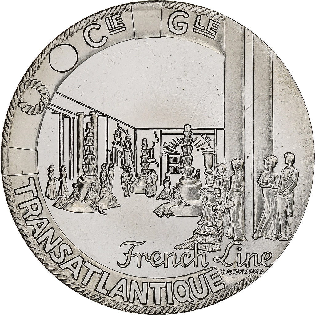 Frankrijk, Medaille, Compagnie Générale Transatlantique, Normandie, C.