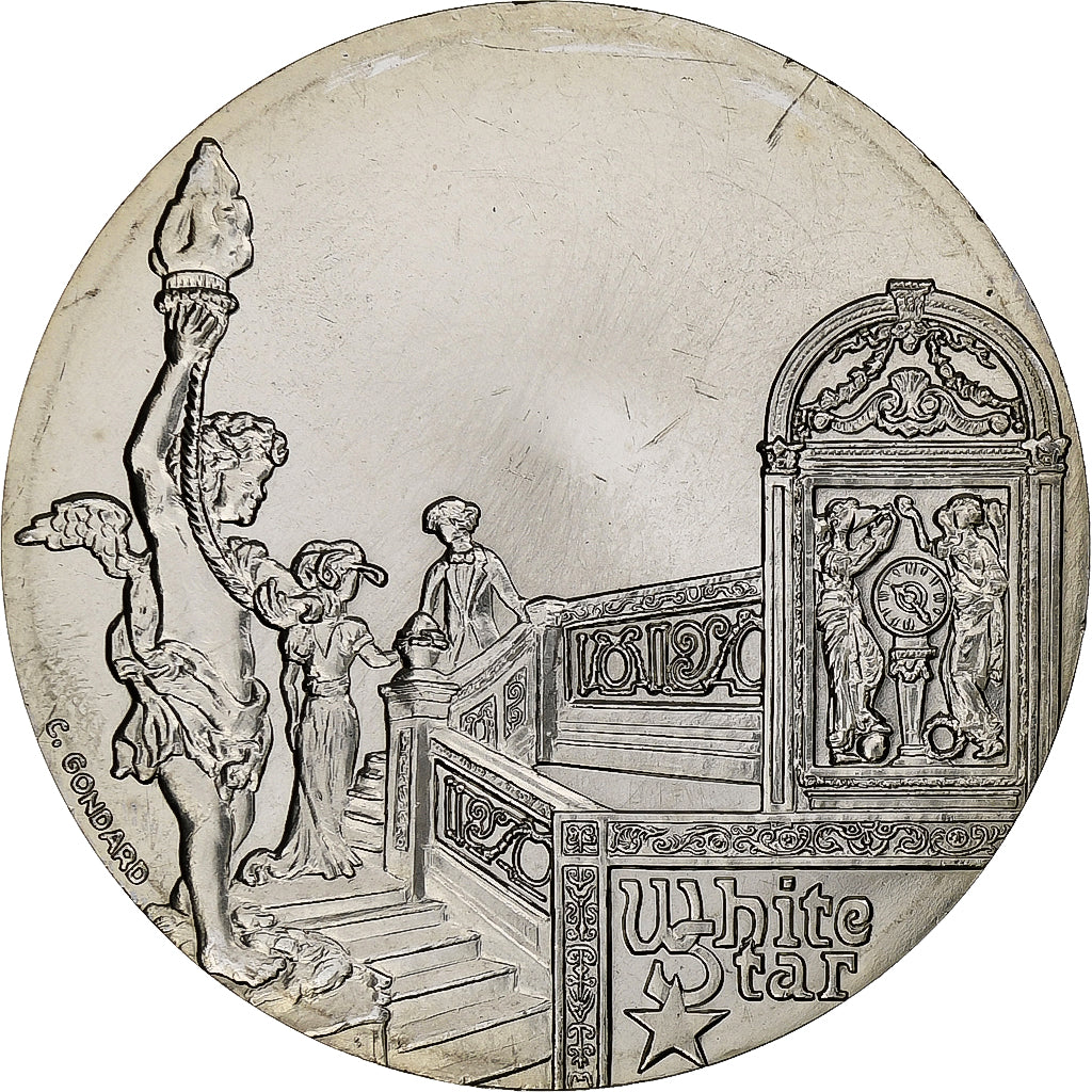 Frankrijk, Medaille, Les Grands Transatlantiques, Titanic, Shipping, C. Gondard