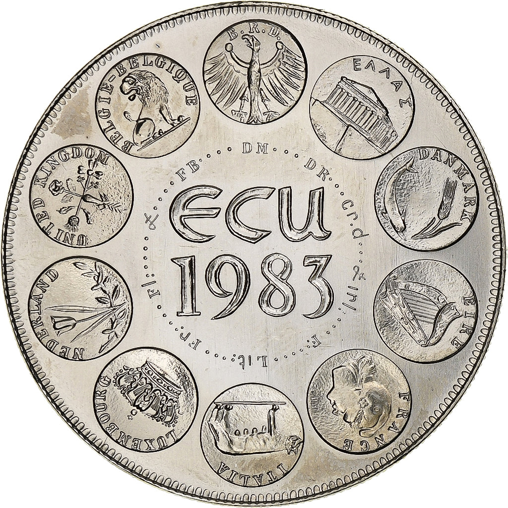 France, Médaille, Ecu Europa, Europe Assise, 1983, Rodier, SPL, Cupro-nickel