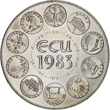 France, Médaille, Ecu Europa, Europe Assise, 1983, Rodier, SPL, Cupro-nickel