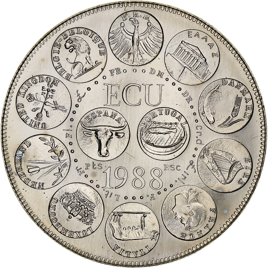 France, Medal, Ecu Europa, Marianne, 1988, Rodier, MS(64), Copper-nickel