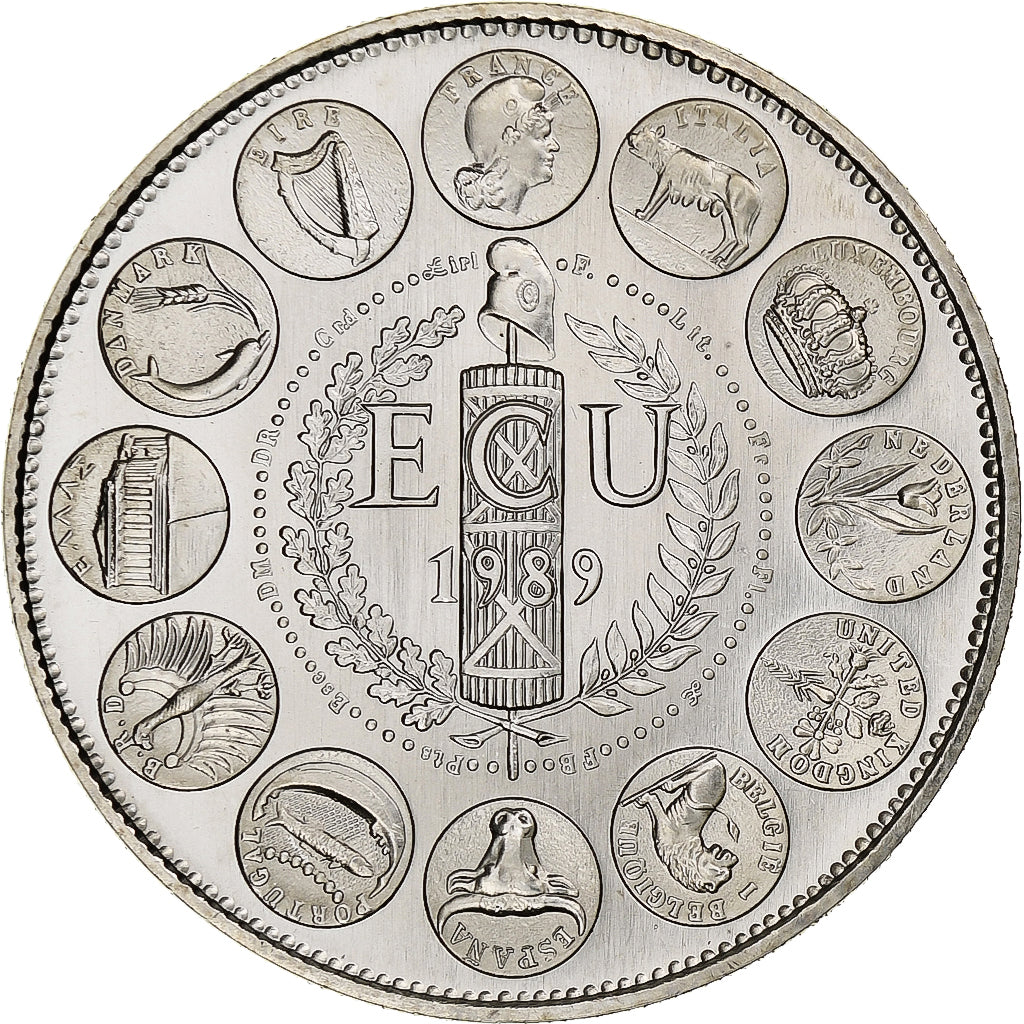 France, Medal, Ecu Europa, Marianne, 1989, Rodier, MS(65-70), Copper-nickel