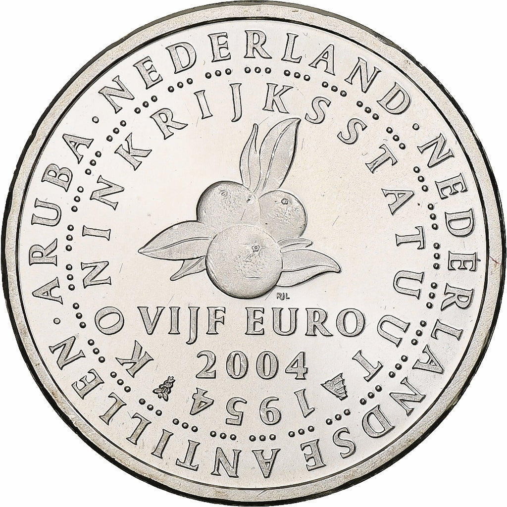 Paesi Bassi, 5 Euro, 2004, Utrecht, SPL, Argento, KM:253