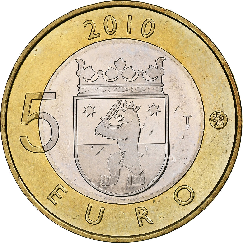 Finnland, 5 Euro, Provinces - Satakunta, 2010, Vantaa, VZ+, Bi-Metallic, KM:156