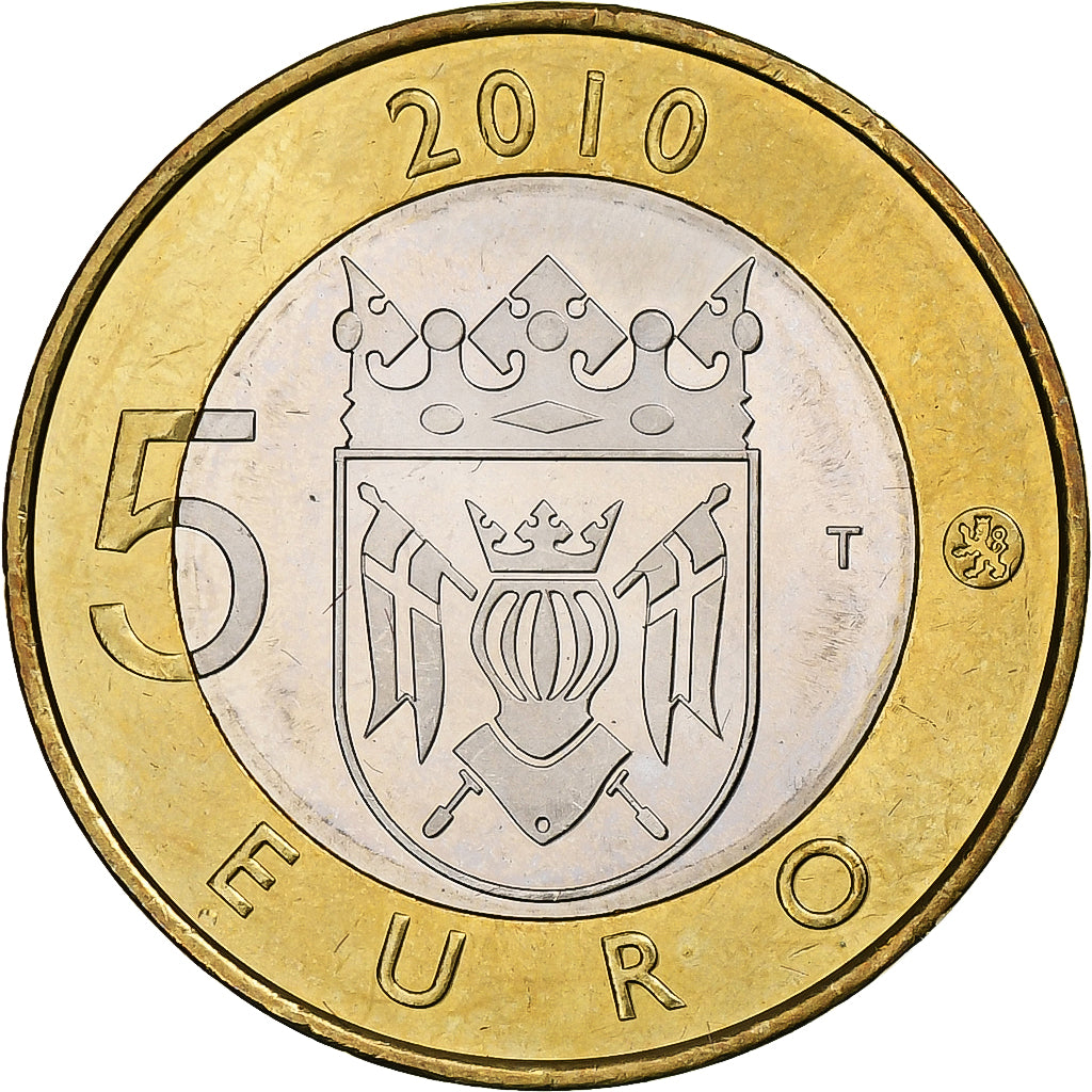 Finland, 5 Euro, Provinces - Finland proper, 2010, Vantaa, AU(55-58)