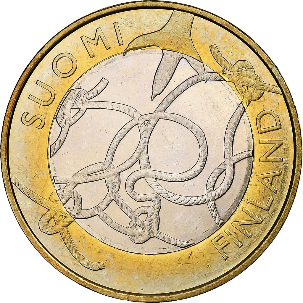 Finlandia, 5 Euro, Provinces - Tavastia, 2011, Vantaa, SC, Bimetálico, KM:161
