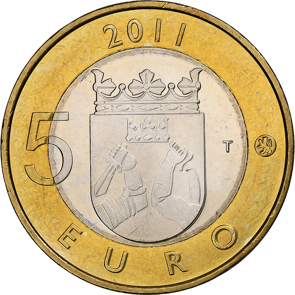 Finlandia, 5 Euro, Provinces - Karelia, 2011, Vantaa, SPL, Bi-metallico, KM:159