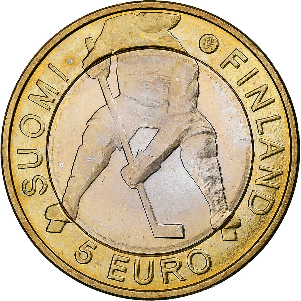Finnland, 5 Euro, IIHF Hockey World Championship, 2012, VZ+, Bi-Metallic, KM:183