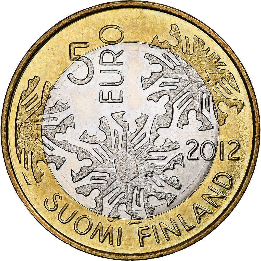 Finland, 5 Euro, The Nordic Nature - Winter, 2012, AU(55-58), Bi-Metallic