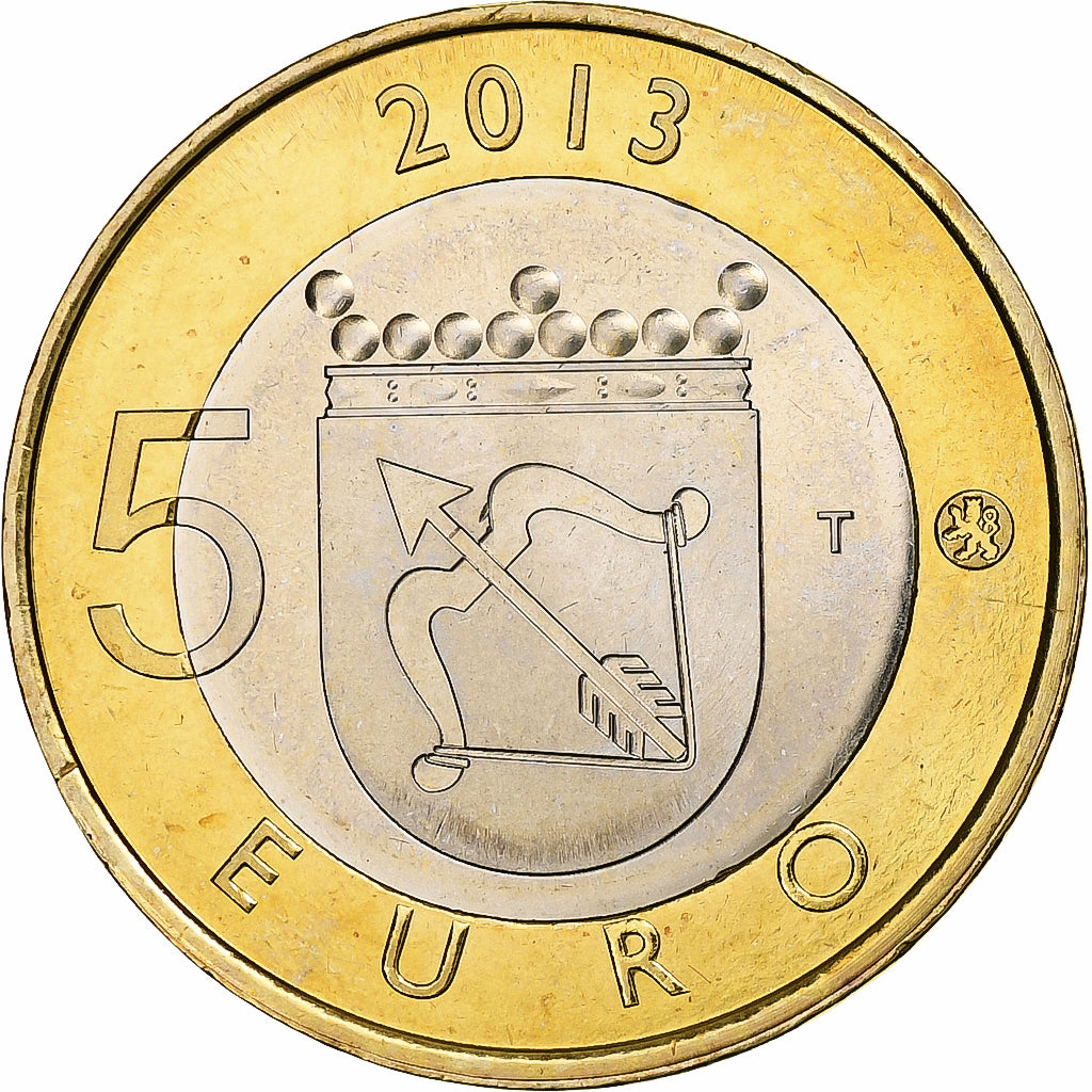 Finland, 5 Euro, St. Olaf Castle, 2013, MS(63), Bi-Metallic, KM:199