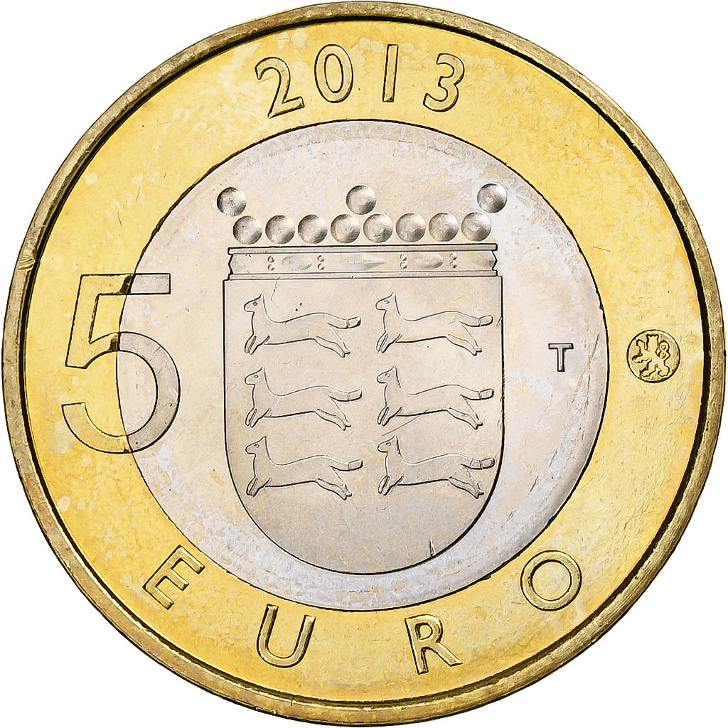 Finland, 5 Euro, Ostrobothnia, 2013, MS(63), Bi-Metallic, KM:205