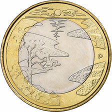 Finland, 5 Euro, Northern Nature Series - Summer, 2013, UNC-, Bi-Metallic