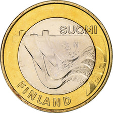 Finland, 5 Euro, Le barrage d'Imatrankoski, 2013, MS(63), Bi-Metallic