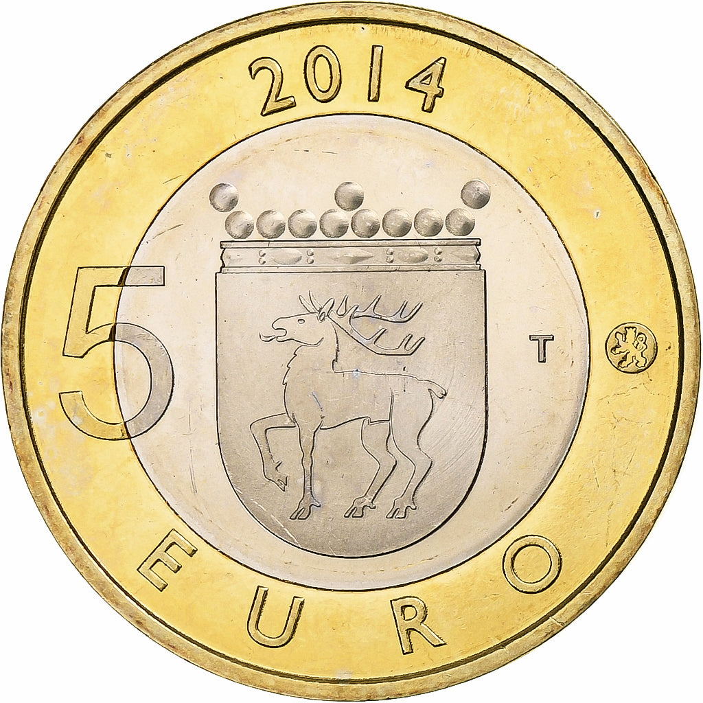 Finland, 5 Euro, Le pygargue à queue blanche en Åland, 2014, UNC-, Bi-Metallic