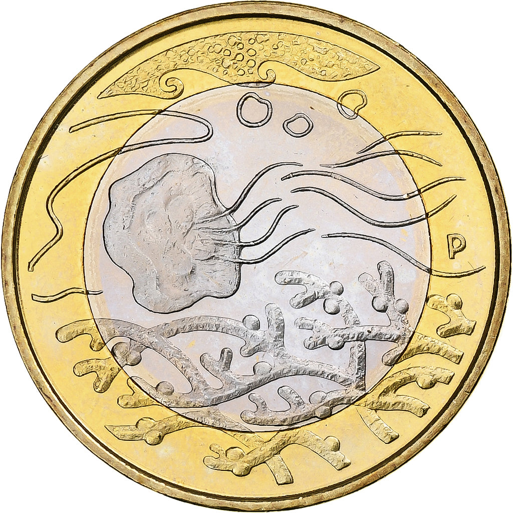 Finland, 5 Euro, Nordic Nature Series - Waters, 2014, UNC-, Bi-Metallic, KM:206