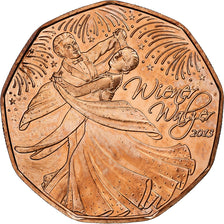 Oostenrijk, 5 Euro, Viennese Waltz, 2013, Vienna, FDC, Koper