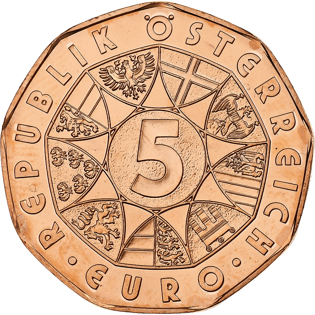 Austria, 5 Euro, New Year, 2014, Vienna, MS(65-70), Copper