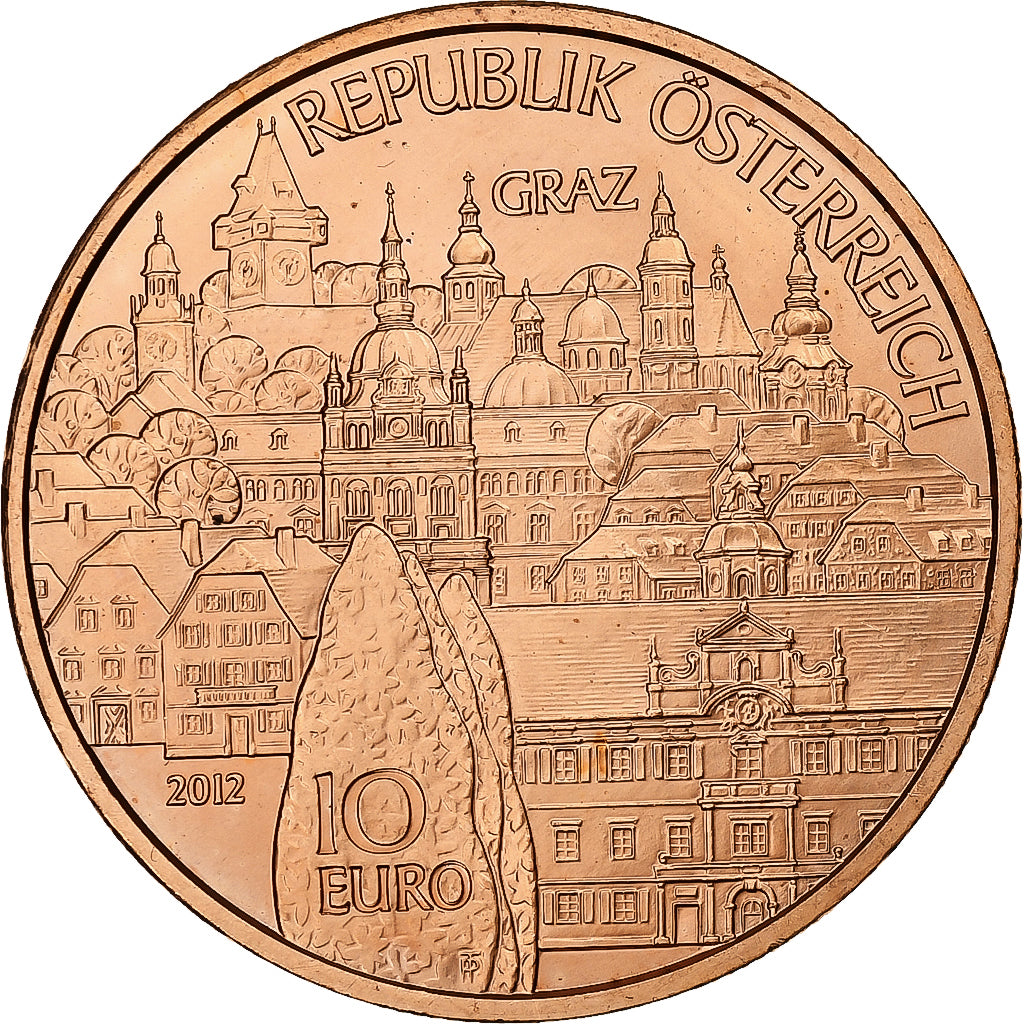 Austria, 10 Euro, 2012, Vienna, SPL, Rame, KM:3207