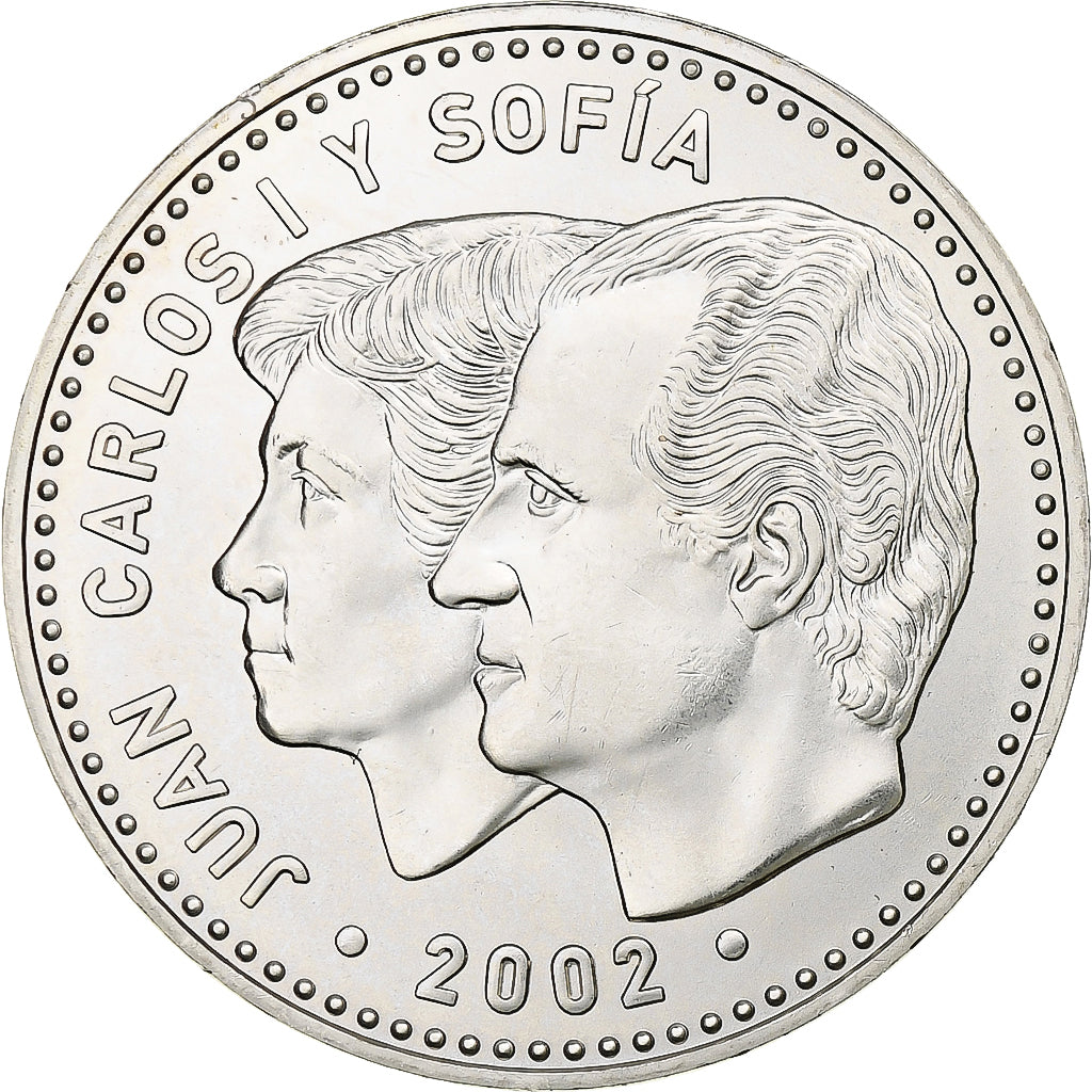 Spain, 12 Euro, 2002, Madrid, MS(60-62), Silver, KM:1049