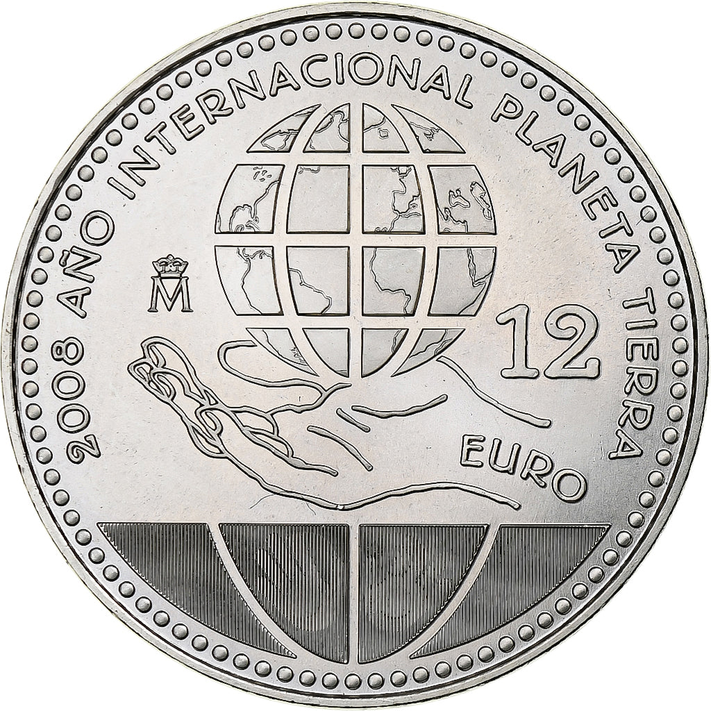 Spagna, 12 Euro, International Year of Planet Earth, 2008, Madrid, SPL, Argento