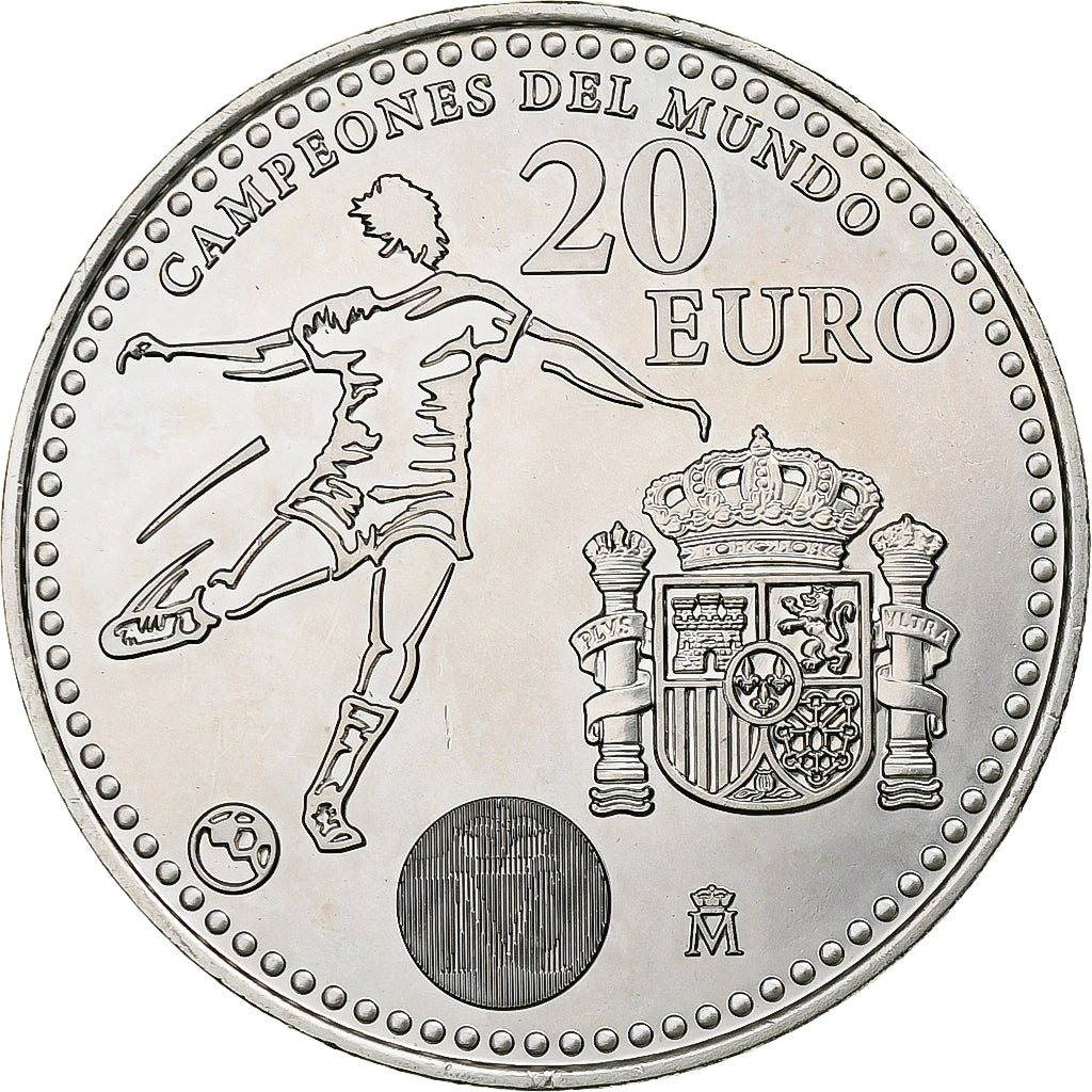 Espagne, 20 Euro, FIFA World Cup, 2010, SPL+, Argent, KM:1183
